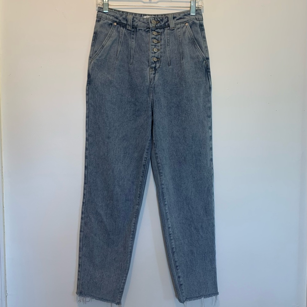 Simple Society Retro 80s High Waist Button Fly Jeans